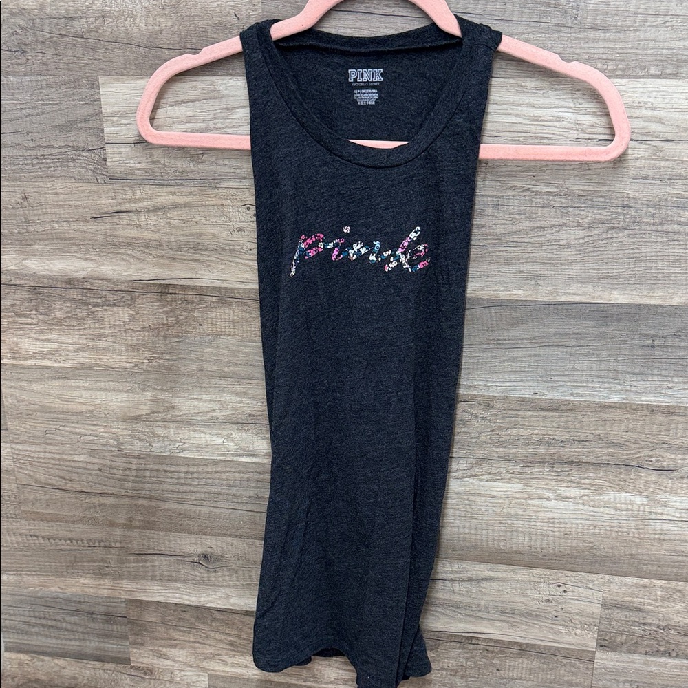 PINK Victoria's Secret Charcoal Gray Top